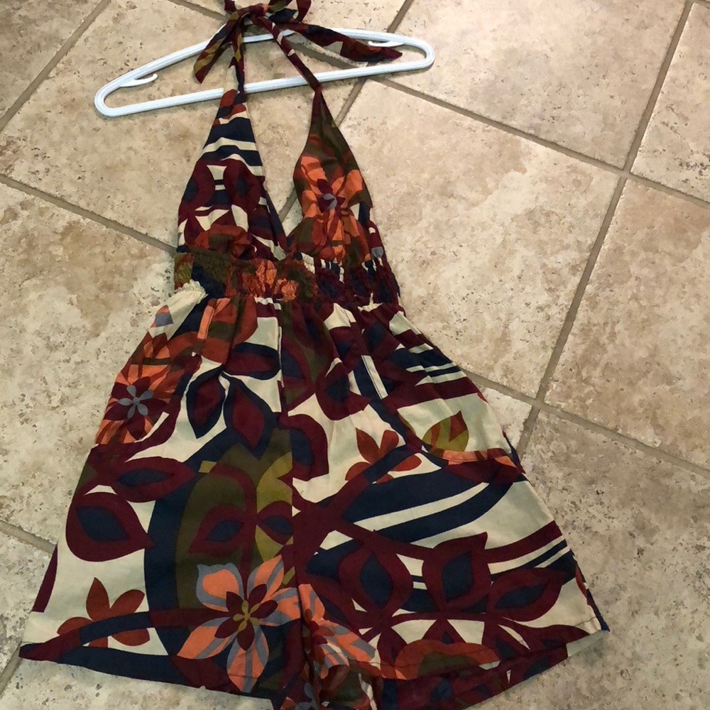 Floral halter romper